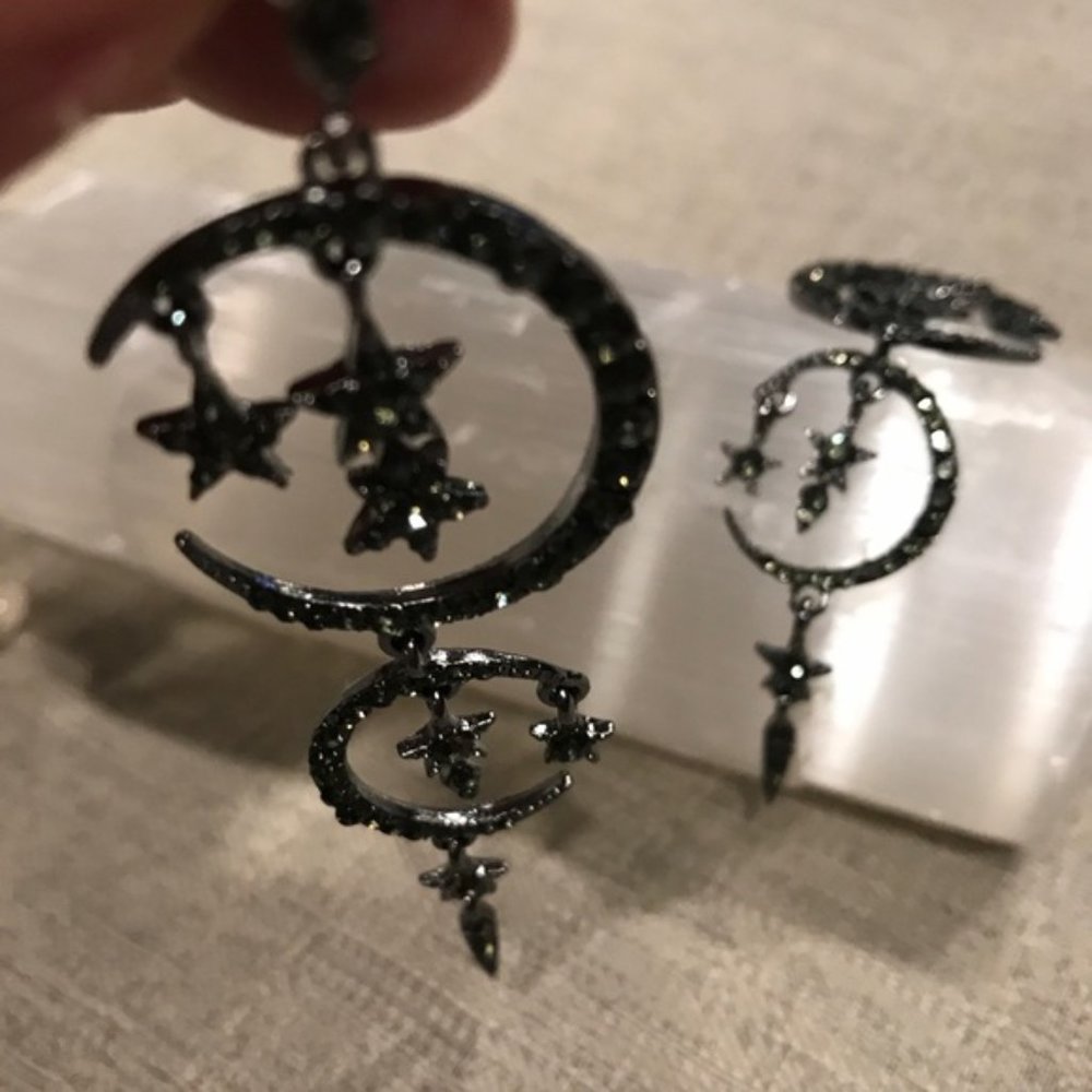 Magic Moon & Stars Chandi Earrings - Picture 6 of 6